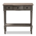 Baxton Studio Noelle French Provincial Gray Finished 1-Drawer Wood Console Table - AGE11-Console