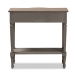 Baxton Studio Noelle French Provincial Gray Finished 1-Drawer Wood Console Table - AGE11-Console