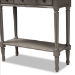 Baxton Studio Noelle French Provincial Gray Finished 1-Drawer Wood Console Table - AGE11-Console