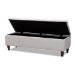 Baxton Studio Brette Mid-Century Modern Grayish Beige Fabric Upholstered Dark Brown Finished Wood Storage Bench Ottoman - BBT3162-Greyish Beige-Otto