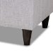 Baxton Studio Brette Mid-Century Modern Grayish Beige Fabric Upholstered Dark Brown Finished Wood Storage Bench Ottoman - BBT3162-Greyish Beige-Otto