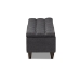 Baxton Studio Brette Mid-Century Modern Charcoal Fabric Upholstered Dark Brown Finished Wood Storage Bench Ottoman - BBT3162-Dark Grey-Otto