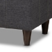 Baxton Studio Brette Mid-Century Modern Charcoal Fabric Upholstered Dark Brown Finished Wood Storage Bench Ottoman - BBT3162-Dark Grey-Otto