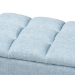 Baxton Studio Brette Mid-Century Modern Light Blue Fabric Upholstered Dark Brown Finished Wood Storage Bench Ottoman - BBT3162-Light Blue-Otto