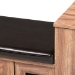 Baxton Studio Valina Modern and Contemporary Dark Brown Faux Leather Upholstered 2-Door Wood Shoe Storage Bench with Cabinet - FP-1805-5007