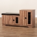 Baxton Studio Valina Modern and Contemporary Dark Brown Faux Leather Upholstered 2-Door Wood Shoe Storage Bench with Cabinet - FP-1805-5007