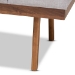 Baxton Studio Larisa Mid-Century Modern Grayish Beige Fabric Upholstered Wood Bench - BBT5364-Greyish Beige-Bench