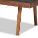 Baxton Studio Larisa Mid-Century Modern Charcoal Fabric Upholstered Wood Bench - BBT5364-Dark Grey-Bench
