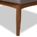 Baxton Studio Arvid Mid-Century Modern Gray Fabric Upholstered 3-Piece Wood Dining Nook Set - BBT8051-Grey/Walnut-3PC Dining Nook Set