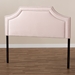 Baxton Studio Avignon Modern and Contemporary Light Pink Velvet Fabric Upholstered Full Size Headboard - BBT6566-Light Pink-HB-Full