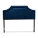 Baxton Studio Avignon Modern and Contemporary Navy Blue Velvet Fabric Upholstered King Size Headboard - BBT6566-Navy Blue-HB-King