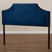 Baxton Studio Avignon Modern and Contemporary Navy Blue Velvet Fabric Upholstered King Size Headboard - BBT6566-Navy Blue-HB-King