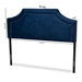 Baxton Studio Avignon Modern and Contemporary Navy Blue Velvet Fabric Upholstered Full Size Headboard - BBT6566-Navy Blue-HB-Full