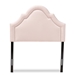 Baxton Studio Rita Modern and Contemporary Light Pink Velvet Fabric Upholstered Twin Size Headboard - BBT6567-Light Pink-HB-Twin