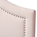 Baxton Studio Rita Modern and Contemporary Light Pink Velvet Fabric Upholstered Full Size Headboard - BBT6567-Light Pink-HB-Full