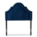 Baxton Studio Rita Modern and Contemporary Navy Blue Velvet Fabric Upholstered Twin Size Headboard - BBT6567-Navy Blue-HB-Twin