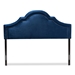 Baxton Studio Rita Modern and Contemporary Navy Blue Velvet Fabric Upholstered Full Size Headboard - BBT6567-Navy Blue-HB-Full
