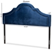 Baxton Studio Rita Modern and Contemporary Navy Blue Velvet Fabric Upholstered Queen Size Headboard - BBT6567-Navy Blue-HB-Queen