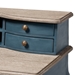 Baxton Studio Celestine French Provincial Blue Spruce Finished Wood Accent Writing Desk - CES2-Blue Spruce-Desk