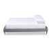 Baxton Studio Volden Glam and Luxe Charcoal Velvet Fabric Upholstered Full Size Wood Platform Bed Frame with Gold-Tone Leg Tips - BBT6598A1-Dark Grey-Full