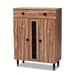 Baxton Studio Valina Modern and Contemporary 2-Door Wood Entryway Shoe Storage Cabinet with Drawer