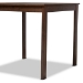 Baxton Studio Lovy Modern and Contemporary Gray Fabric Upholstered Dark Walnut-Finished 5-Piece Wood Dining Set - Lovy Dining Set-Grey/Dark Walnut