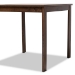 Baxton Studio Lovy Modern and Contemporary Beige Fabric Upholstered Dark Walnut-Finished 5-Piece Wood Dining Set - Lovy Dining Set-Beige/Dark Walnut