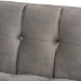 Baxton Studio Ambra Glam and Luxe Grey Velvet Fabric Upholstered and Button Tufted Sofa with Gold-Tone Frame - TSF-5507-Grey/Gold-SF
