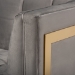 Baxton Studio Ambra Glam and Luxe Grey Velvet Fabric Upholstered and Button Tufted Sofa with Gold-Tone Frame - TSF-5507-Grey/Gold-SF
