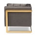 Baxton Studio Ambra Glam and Luxe Grey Velvet Fabric Upholstered and Button Tufted Armchair with Gold-Tone Frame - TSF-5507-Grey/Gold-CC