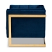 Baxton Studio Ambra Glam and Luxe Navy Blue Velvet Fabric Upholstered and Button Tufted Armchair with Gold-Tone Frame - TSF-5507-Navy/Gold-CC
