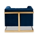 Baxton Studio Ambra Glam and Luxe Navy Blue Velvet Fabric Upholstered and Button Tufted Armchair with Gold-Tone Frame - TSF-5507-Navy/Gold-CC