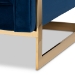 Baxton Studio Ambra Glam and Luxe Navy Blue Velvet Fabric Upholstered and Button Tufted Armchair with Gold-Tone Frame - TSF-5507-Navy/Gold-CC