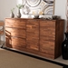 Baxton Studio Austin Modern and Contemporary Caramel Brown Finished 3-Drawer Wood Dining Room Sideboard - Austin-Almond-Side Board