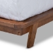Baxton Studio Sante Mid-Century Modern Grey Fabric Upholstered Wood Full Size Platform Bed - BBT6735-Grey-Full