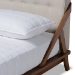 Baxton Studio Sante Mid-Century Modern Light Beige Fabric Upholstered Wood King Size Platform Bed - BBT6735-Light Beige-King