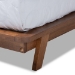 Baxton Studio Sante Mid-Century Modern Light Beige Fabric Upholstered Wood King Size Platform Bed - BBT6735-Light Beige-King