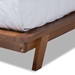 Baxton Studio Sante Mid-Century Modern Light Beige Fabric Upholstered Wood Queen Size Platform Bed - BBT6735-Light Beige-Queen