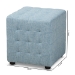 Baxton Studio Elladio Modern and Contemporary Light Blue Fabric Upholstered Tufted Cube Ottoman (Set of 2) - BBT5127-Light Blue-Otto