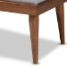 Baxton Studio Linus Mid-Century Modern Greyish Beige Fabric Upholstered and Button Tufted Wood Bench - BBT5363-Greyish Beige-Bench