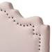 Baxton Studio Nadeen Modern and Contemporary Light Pink Velvet Fabric Upholstered Twin Size Headboard - BBT6622-Light Pink-HB-Twin