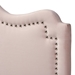 Baxton Studio Nadeen Modern and Contemporary Light Pink Velvet Fabric Upholstered King Size Headboard - BBT6622-Light Pink-HB-King
