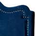 Baxton Studio Nadeen Modern and Contemporary Navy Blue Velvet Fabric Upholstered Queen Size Headboard - BBT6622-Navy Blue-HB-Queen