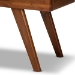 Baxton Studio Alona Mid-Century Modern Light Grey Fabric Upholstered Wood Dining Bench - Alona-Medium Oak/Light Grey-Bench