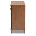 Baxton Studio Coolidge Modern and Contemporary Walnut Finished 4-Shelf Wood Shoe Storage Cabinet - FP-01LV-Walnut