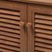 Baxton Studio Coolidge Modern and Contemporary Walnut Finished 4-Shelf Wood Shoe Storage Cabinet - FP-01LV-Walnut
