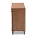 Baxton Studio Coolidge Modern and Contemporary Walnut Finished 8-Shelf Wood Shoe Storage Cabinet - FP-04LV-Walnut