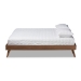 Baxton Studio Lissette Mid-Century Modern Walnut Brown Finished Wood King Size Platform Bed Frame - MG9704-Ash Walnut-Bed Frame-King