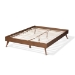 Baxton Studio Lissette Mid-Century Modern Walnut Brown Finished Wood King Size Platform Bed Frame - MG9704-Ash Walnut-Bed Frame-King