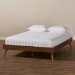 Baxton Studio Lissette Mid-Century Modern Walnut Brown Finished Wood King Size Platform Bed Frame - MG9704-Ash Walnut-Bed Frame-King